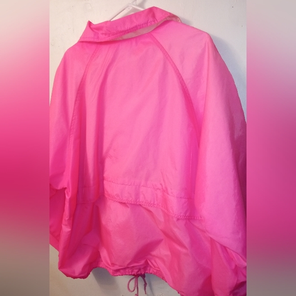 🌺VINTAGE 90'S HOT PINK WINDBREAKER PLUS SIZE 24W WOMEN'S JACKET - Picture 7 of 10